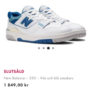 New balance 550 - Säljer mina new balance 550 pga för små för mig. Storlek 37,5 o skulle säga att de är lite små i storlek. Knappt använda. Slutsålda. 