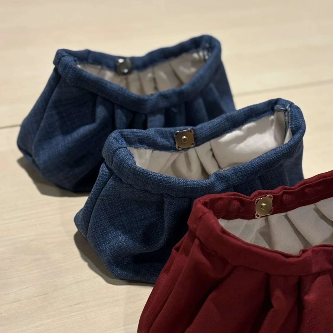 Blå clutchväska i denim tyg  - 92