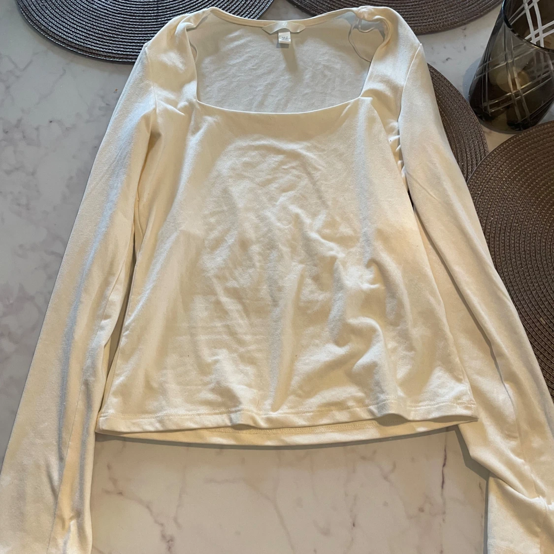 Vit långärmad topp