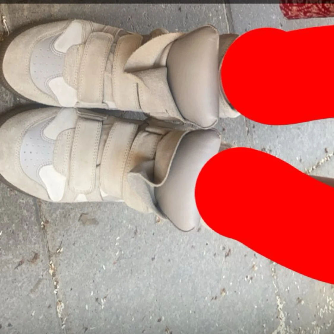 Beige sneakers med kardborreband isabel marant  - 1