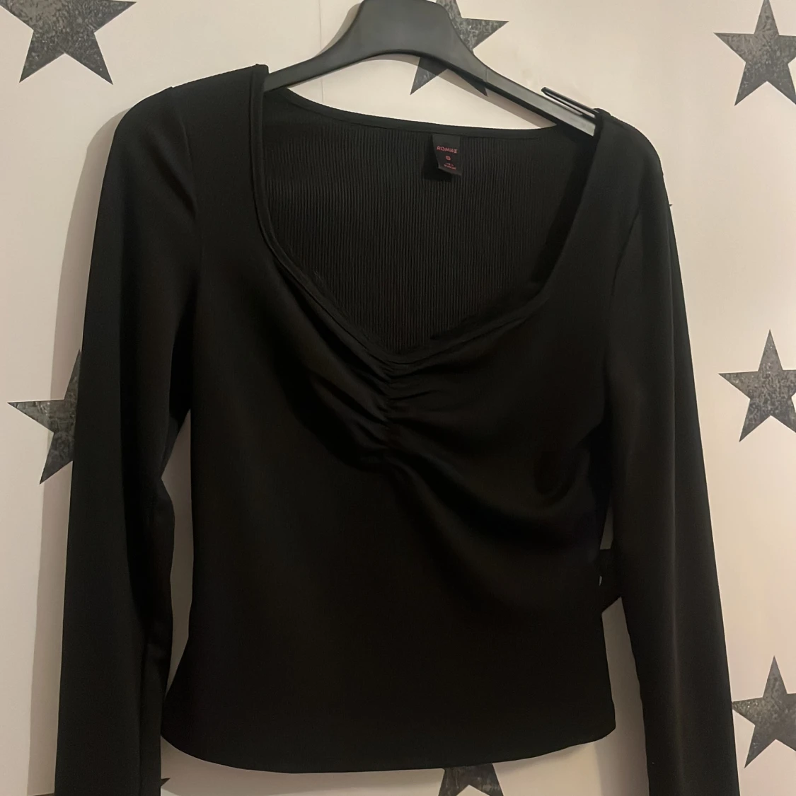 Svart långärmad topp från Romwe
