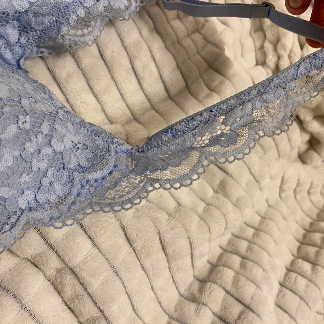 Ljusblå spets-bh - 1