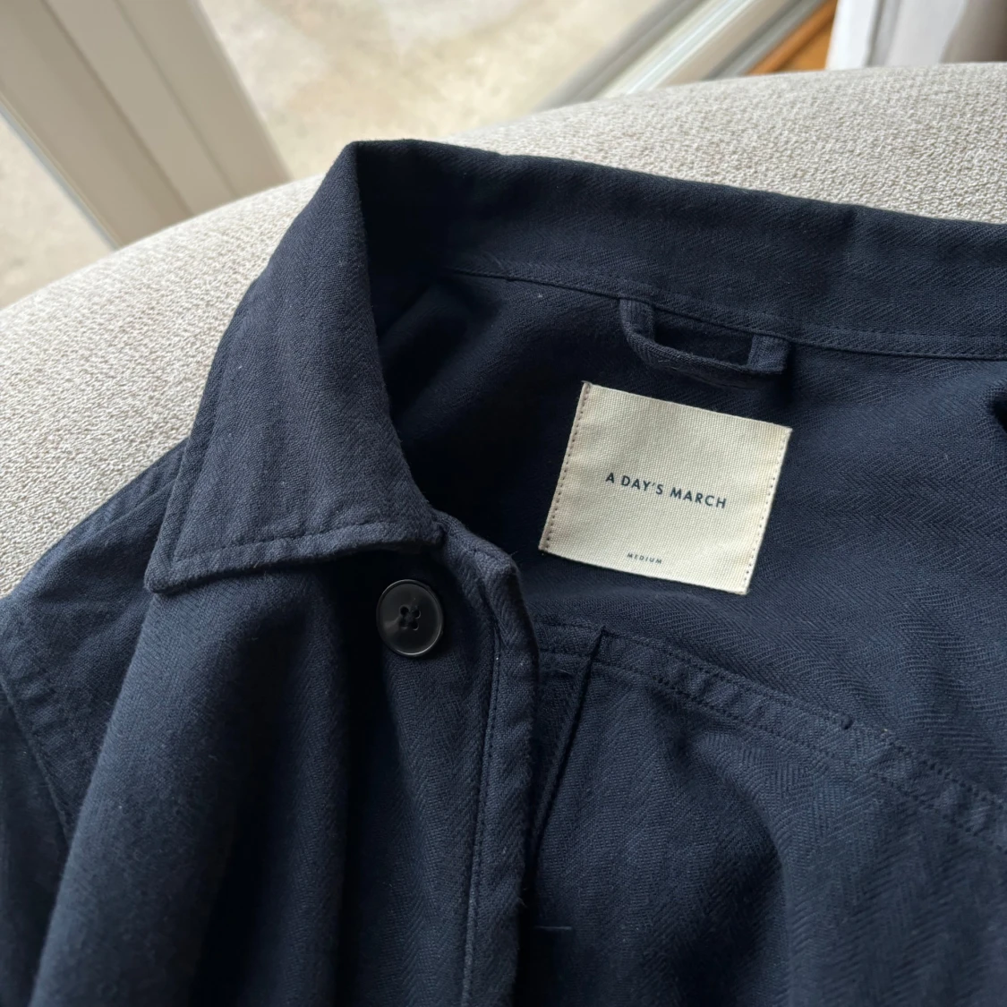 Marinblå Overshirt från A Day’s March  - 3