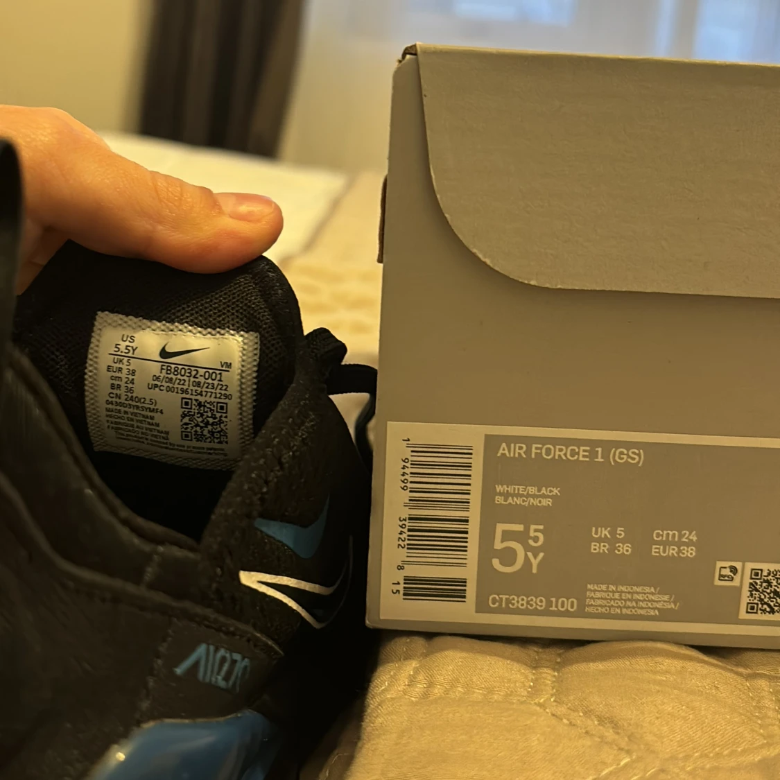 Nike Air Max sneakers i svart och blått - 4