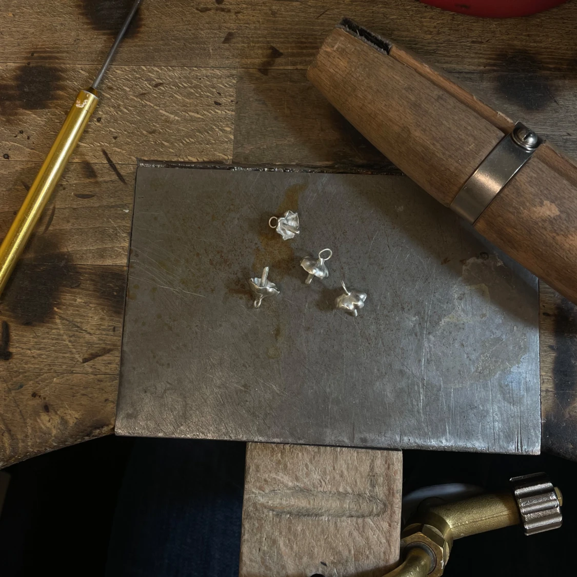 Handmade sterling silver pendant - 1