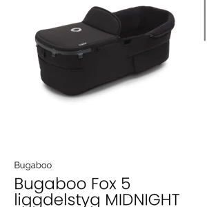 Liggdel bugaboo fox 5 - Jag har en helt ny liggdel så säljer liggdels tyget, den har ej kommit till användning då jag hade en annan vagn och har nu sittdelen säljer för halva pris, vill bli av med den innan flytt helst! 