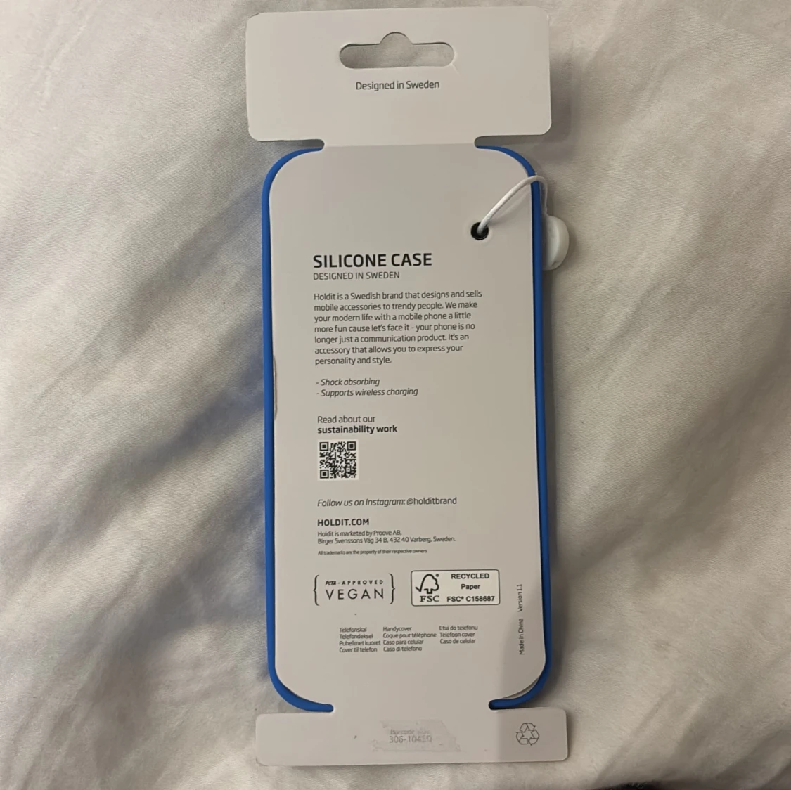 Blått silikonfodral från Holdit - 90