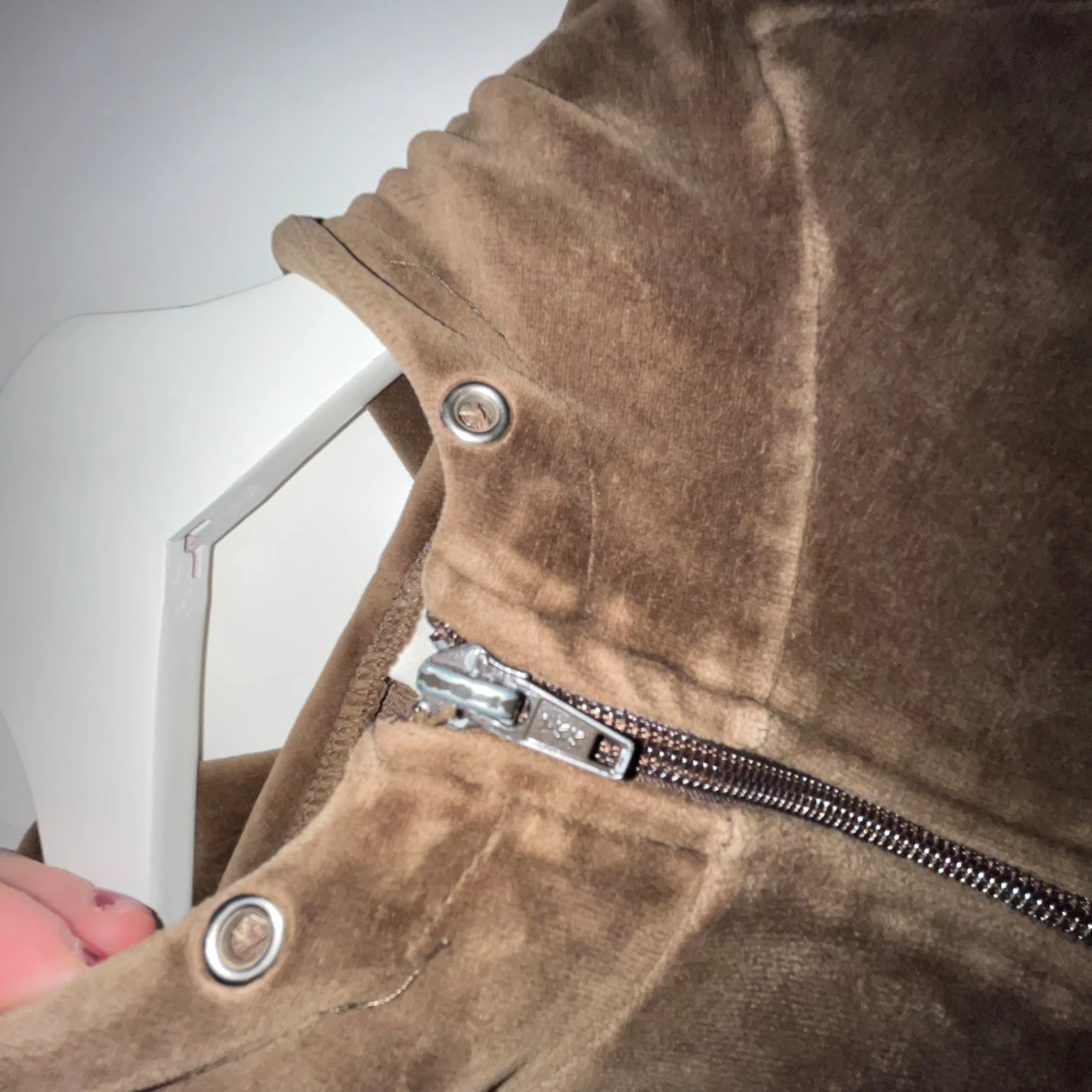 Brun velourjacka från WE - 92