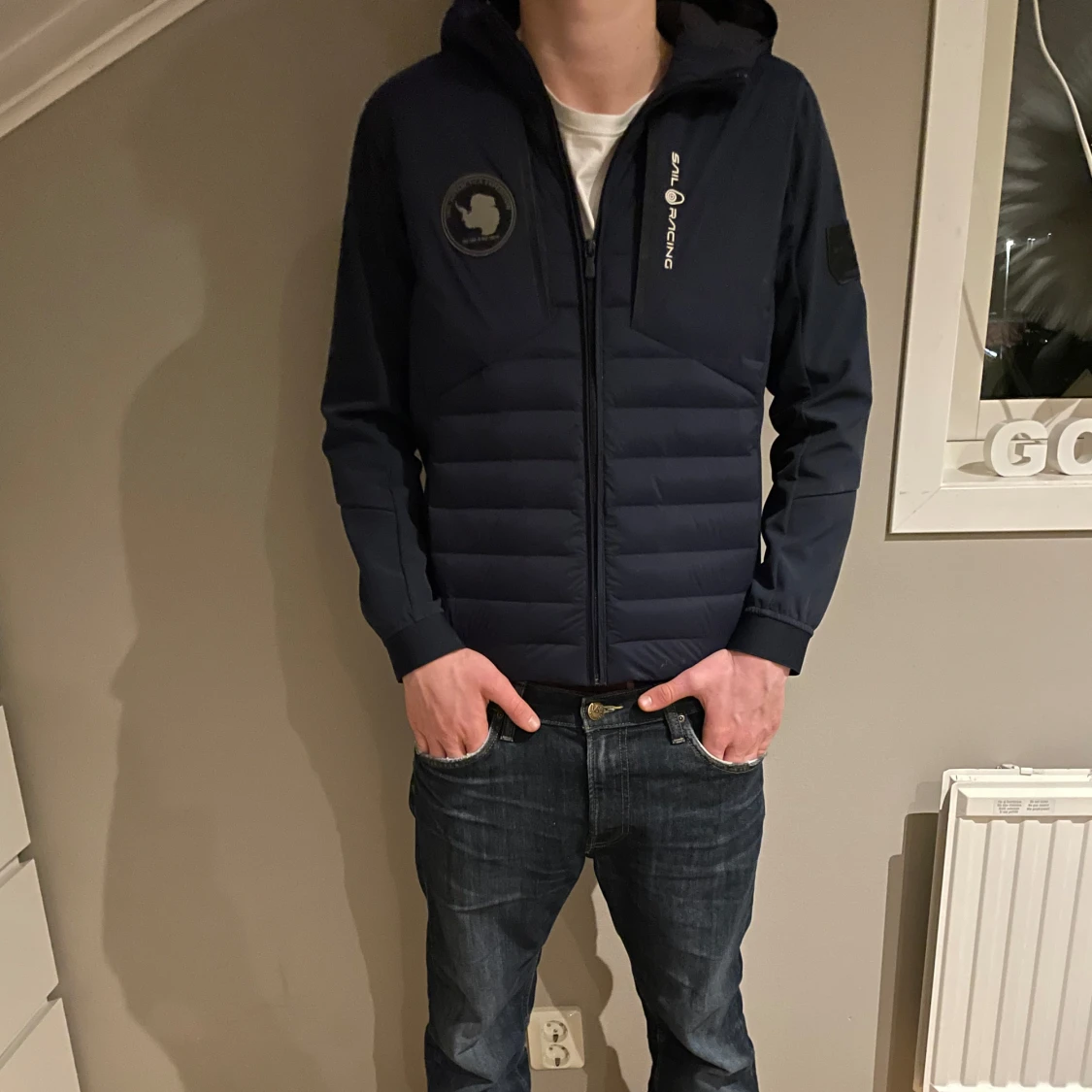 Mörkblå jacka/cardigan från sail racing