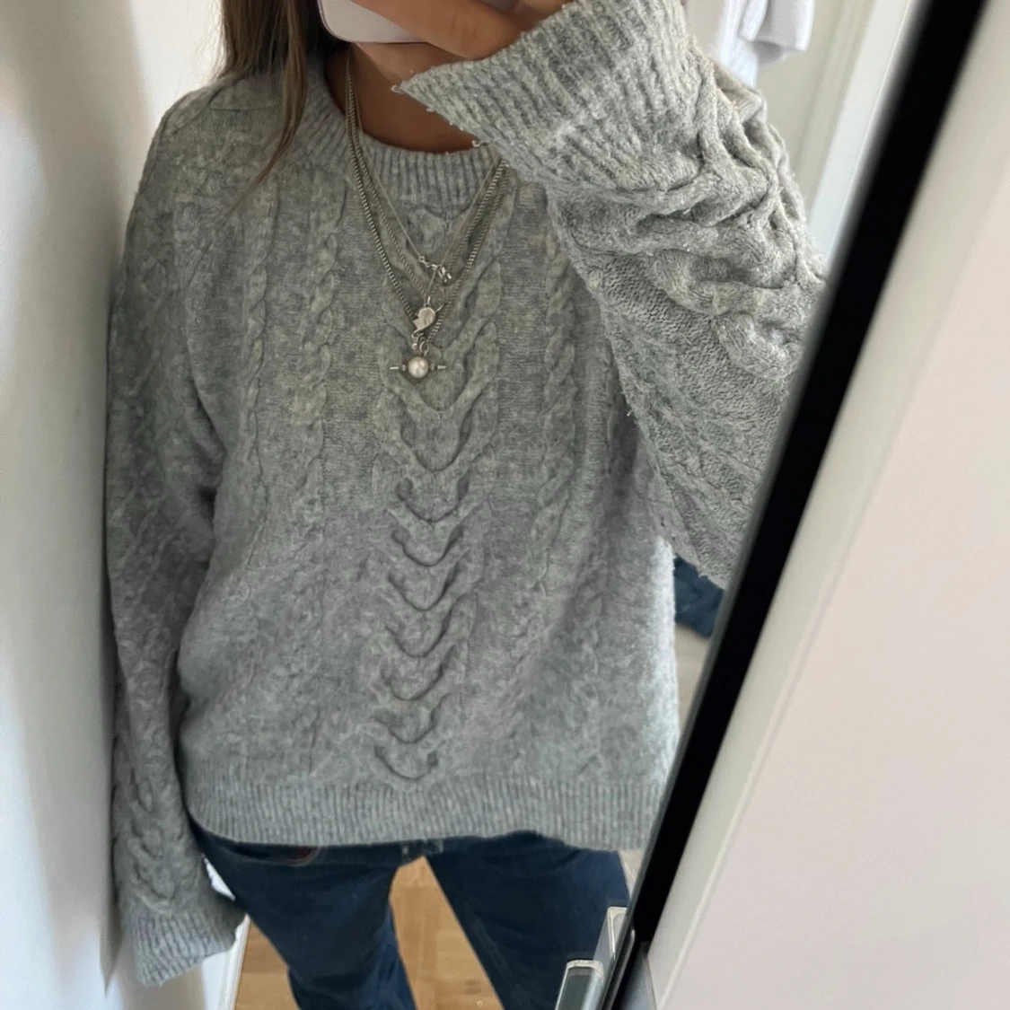 Kabelstickad tröja - 91