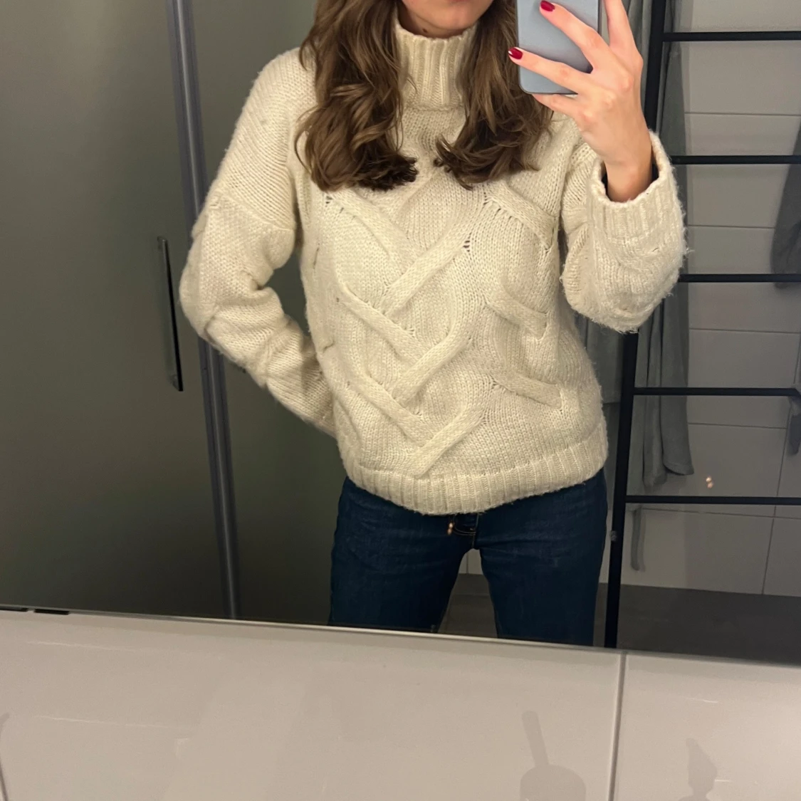 Stickad hösttröja  - 90