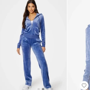 juicy set - säljer mitt juicy set då den inte kommer till användning längre. Haft sedan 2022, nypris 3000.  Metallen på snöret bid byxorna har gått av men annars i nytt skick  Skriv för fler bilder 