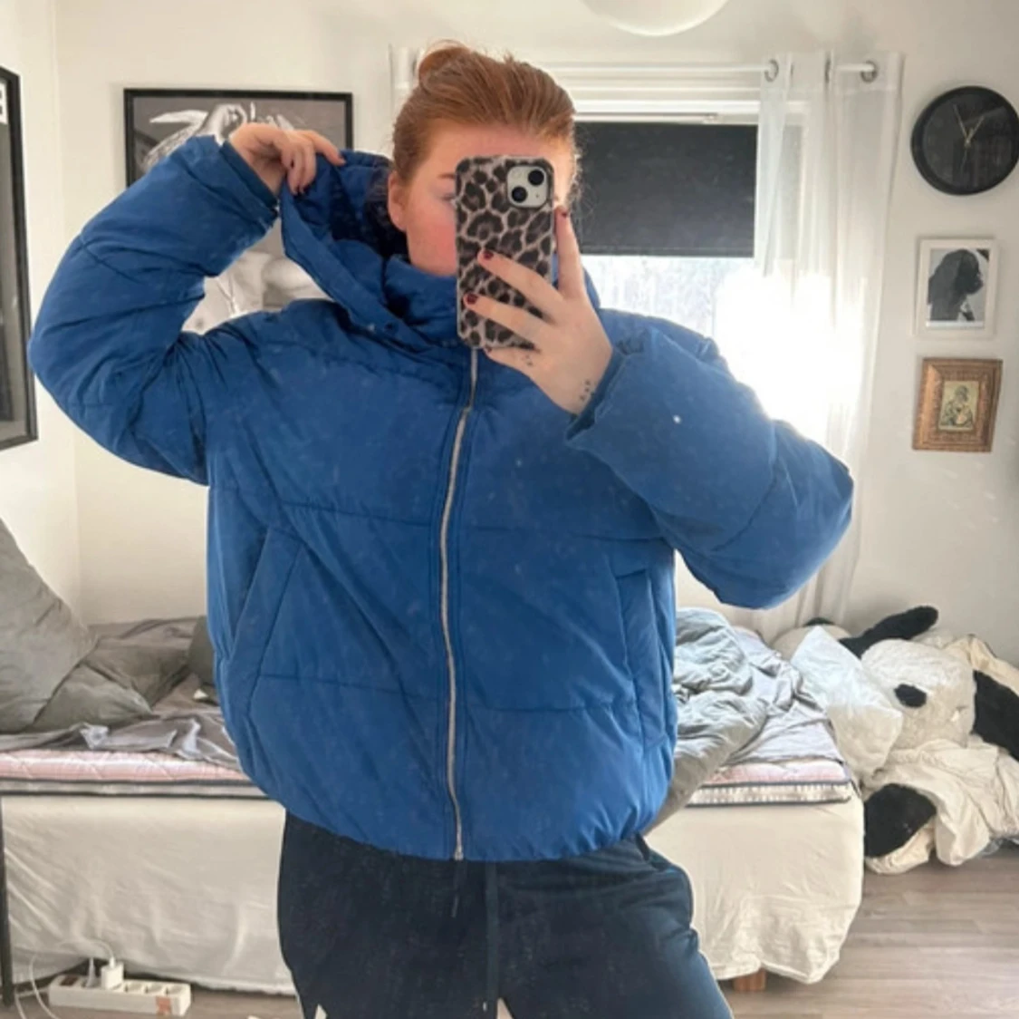 Blå pufferjacka från Nelly