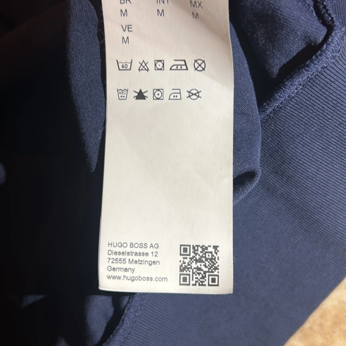 Mörkblå huvtröja från Boss - 91