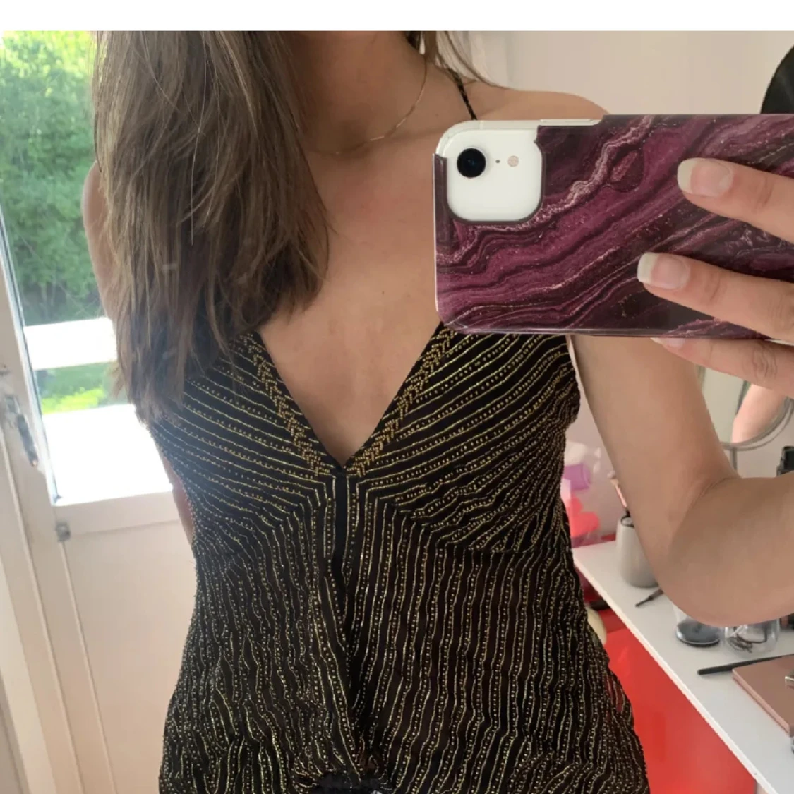 Nyårstopp, glittrig Zara topp