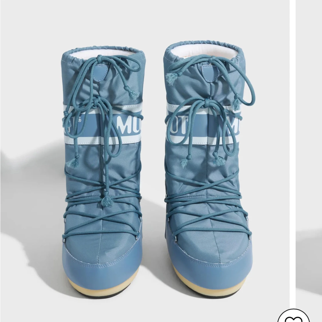 Blå Moon Boots med snörning - 90