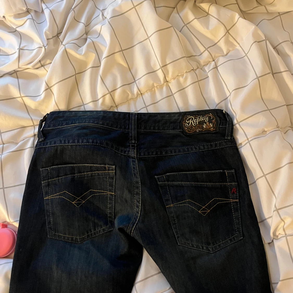 Mörkblå bootcut jeans från Replay - 1