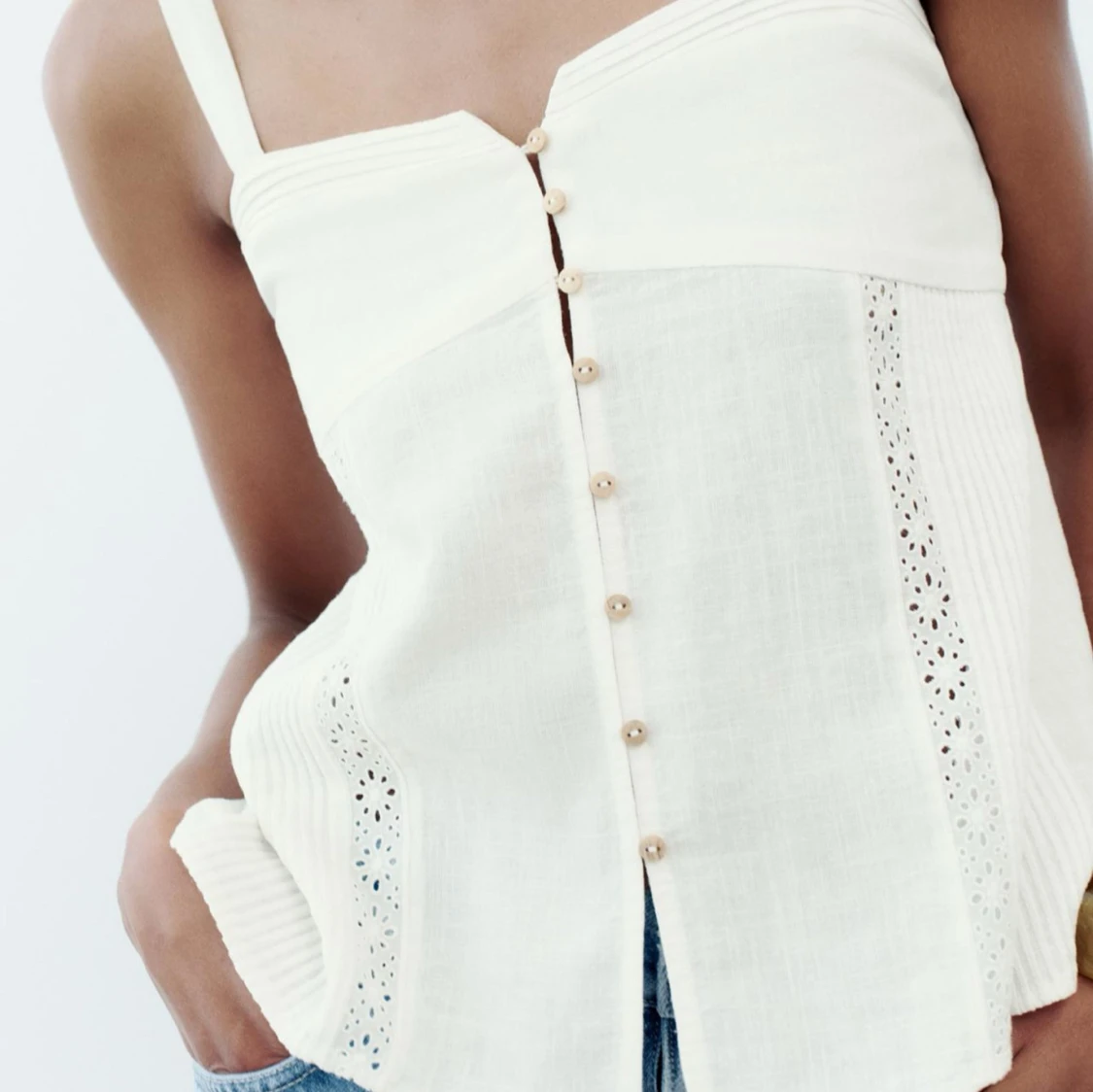 Vit ärmlös topp från Zara - 1