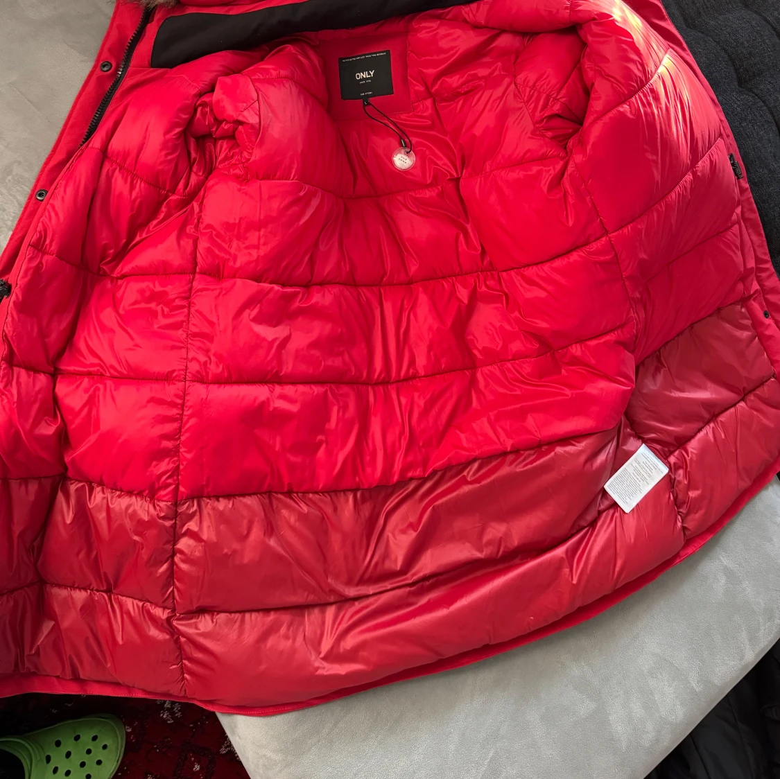 Röd parkajacka från ONLY - 4