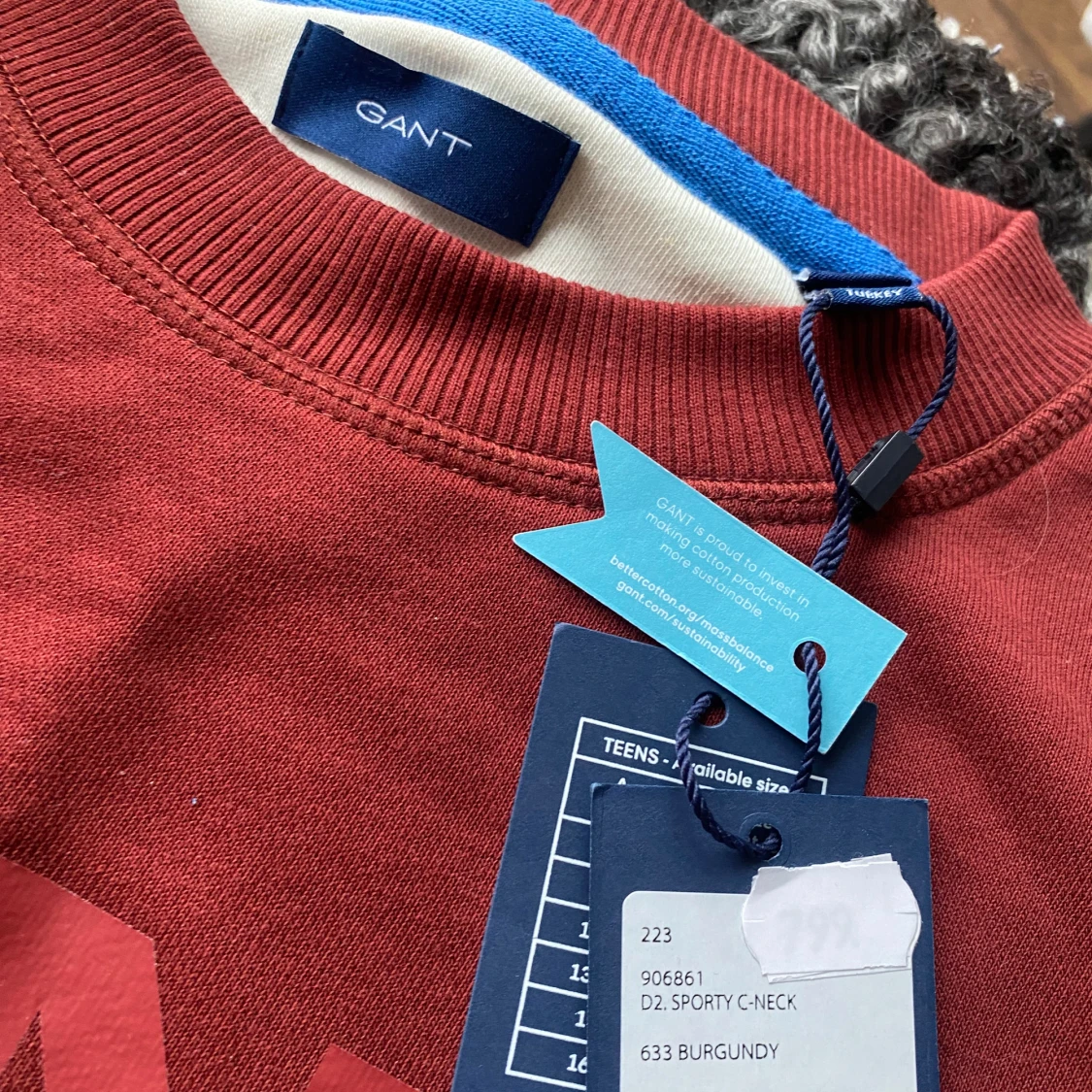 Burgundy sweatshirt från GANT - 1