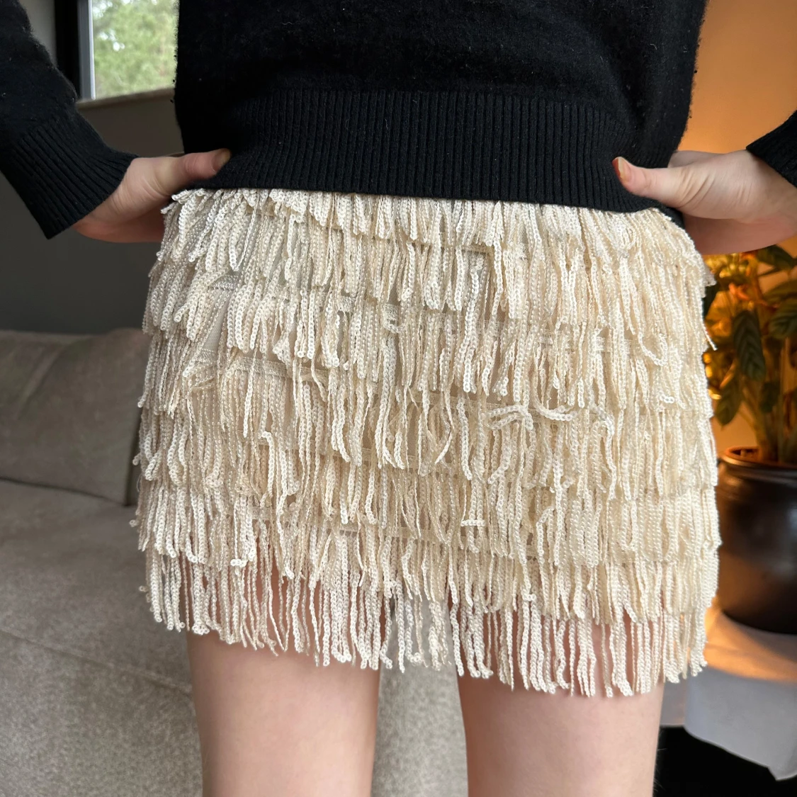 Minikjol med fransar - 2