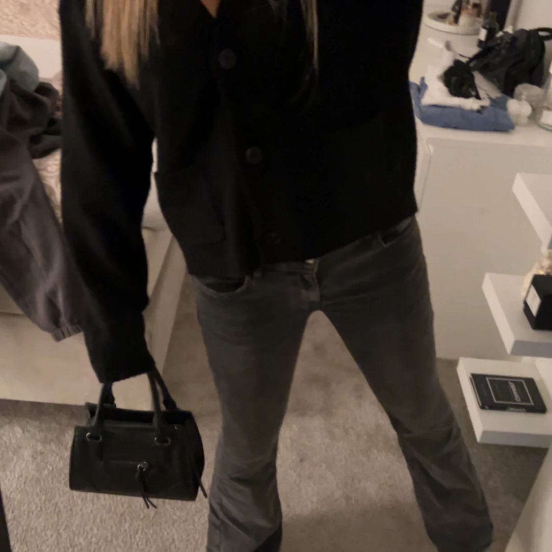 Grå jeans med bootcut - 3