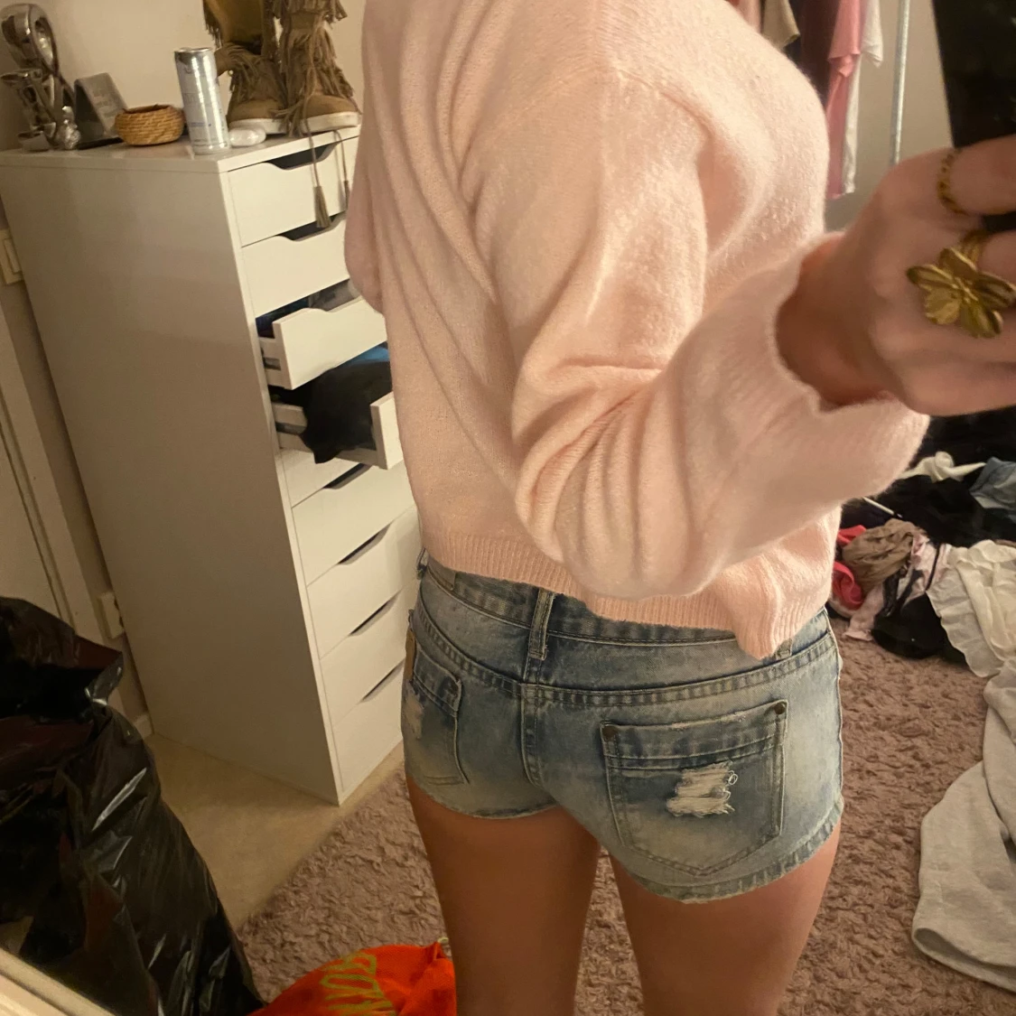 Blå jeansshorts - 1