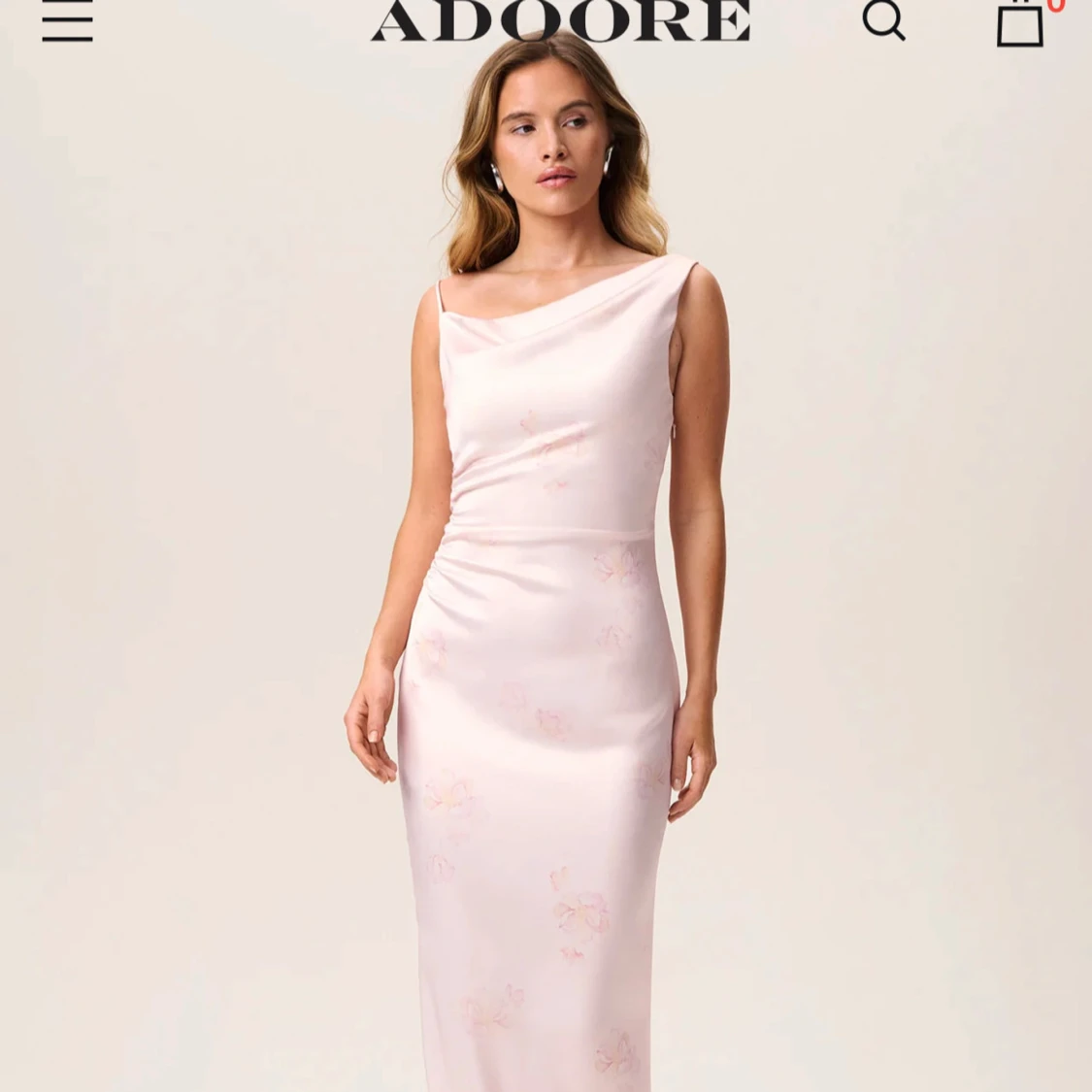 Ljusrosa långklänning från Adoore