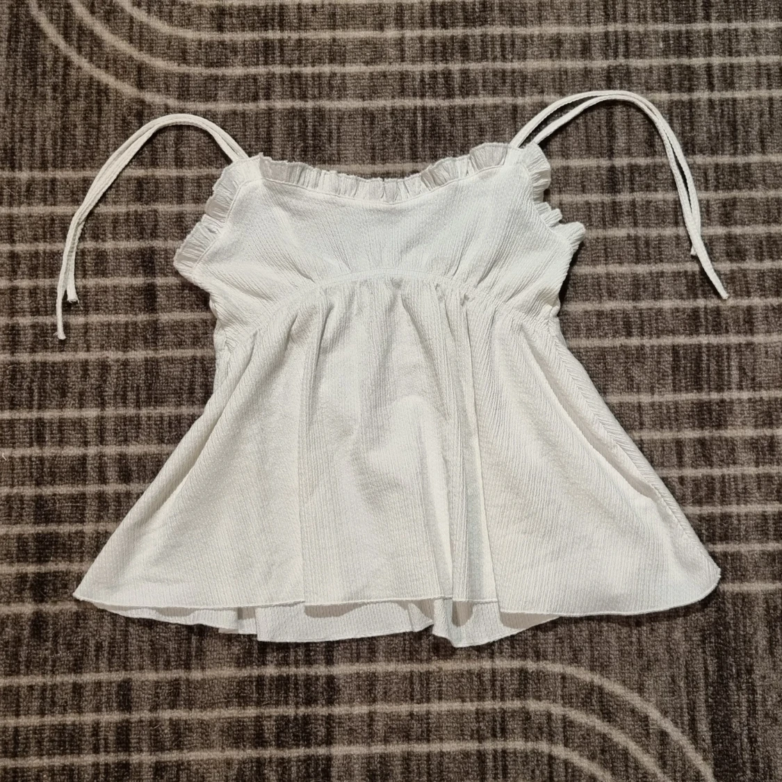 Vit babydoll topp