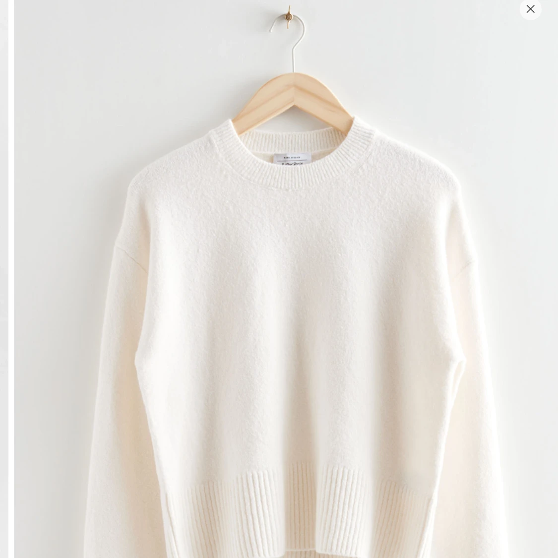 Vit stickad tröja från & Other Stories