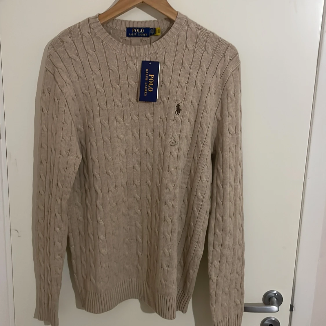 Polo knit cotton sweater