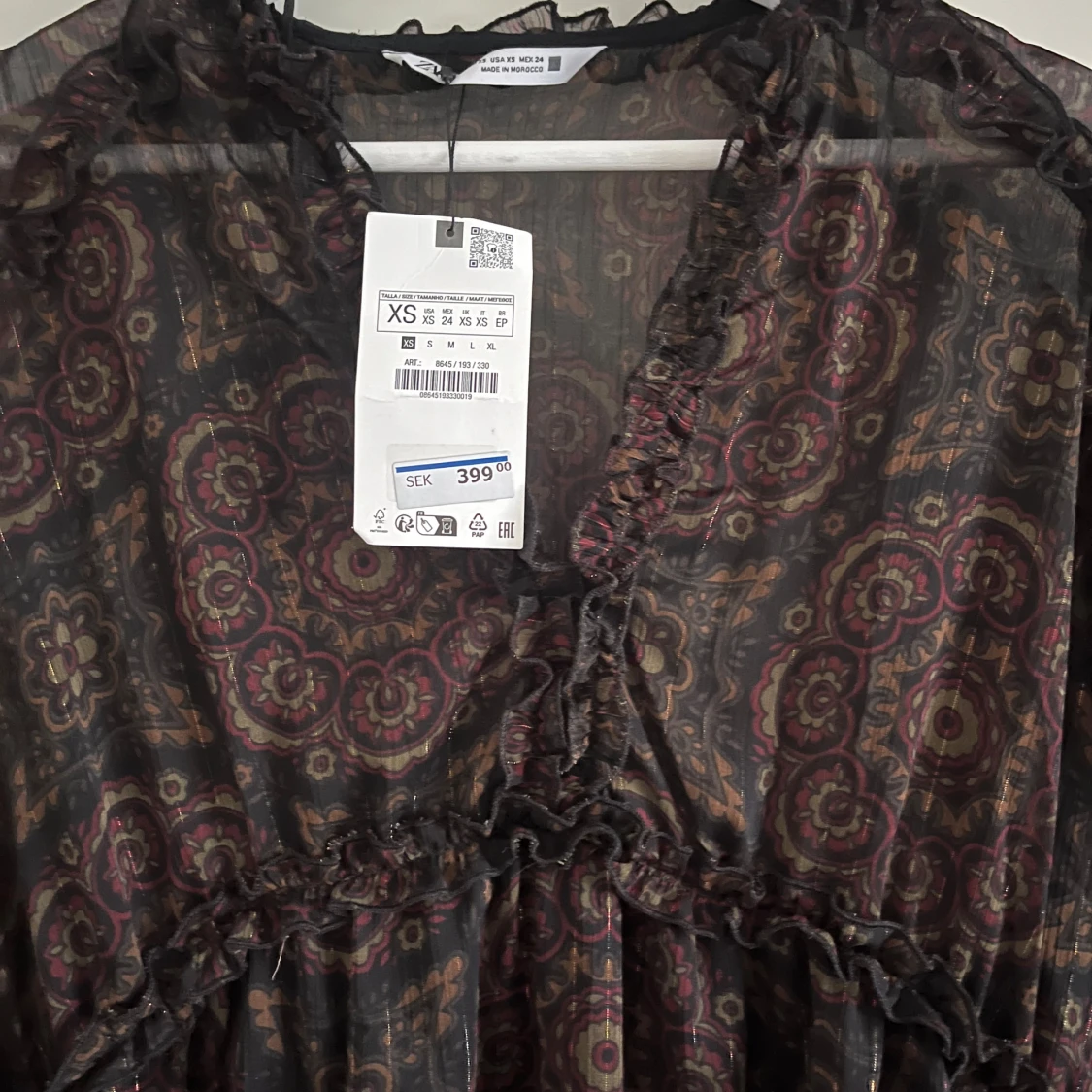 Zara klänning mönstrad - 91