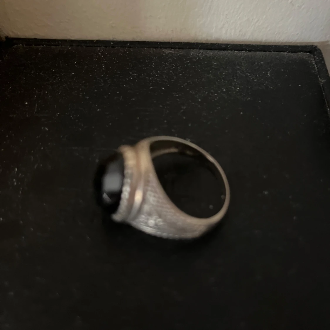 Vintage Natural onyx Stone  Mens Ring 925 Sterling Silver - 90