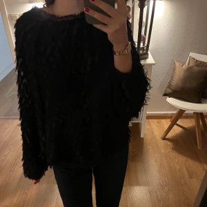 Svart fin blus - Säljer denna superfina blus från zara. SLUTSÅLD! Den är i jättebra skick💗💗