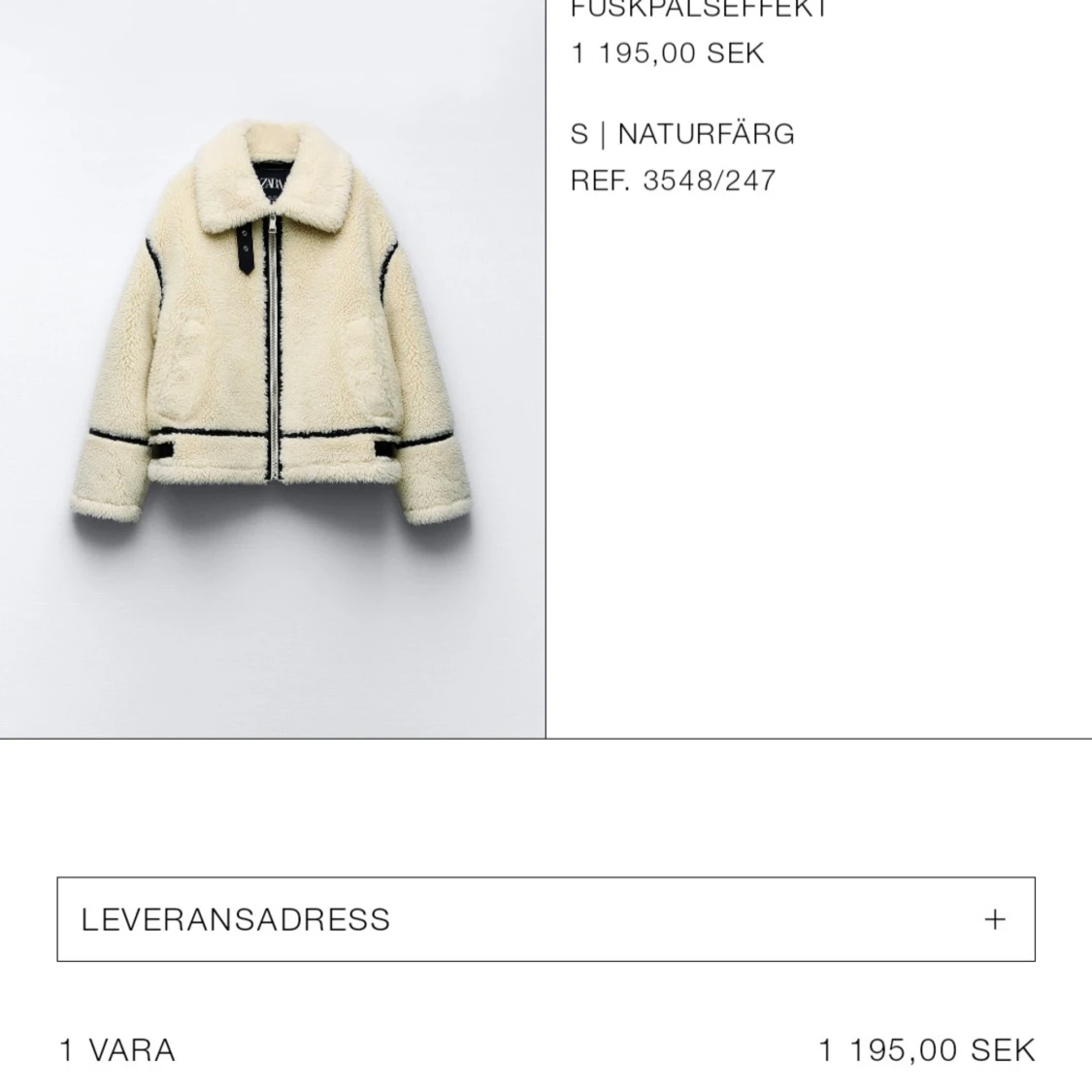 Zara teddy jacka - 90