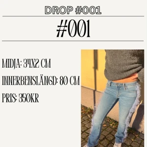 Ljusblå jeans med spetsdetalj från Crocker - #001 märke Ckrocker! 