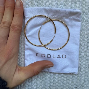 Guldörhängen från Edblad stora  ringar  - Säljer ett par stilrena guldörhängen från Edblad. De är stora och runda, knappt använda då det var en present! Äkta guld! Kan mötas