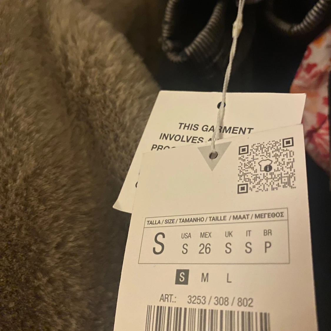 Mörkgrå ribbad klänning - 90