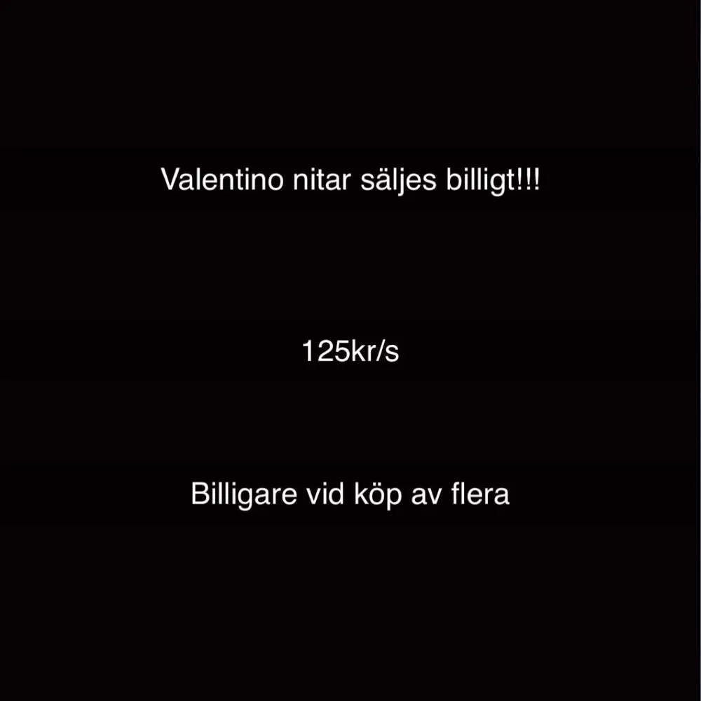 Valentino nitar till skor säljes 125kr styck perfekt om du förlorat nån bit av dina valentino skor. Övrigt.