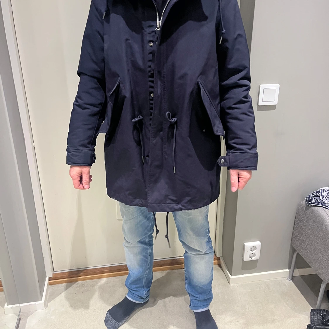 Svart parkajacka - 90