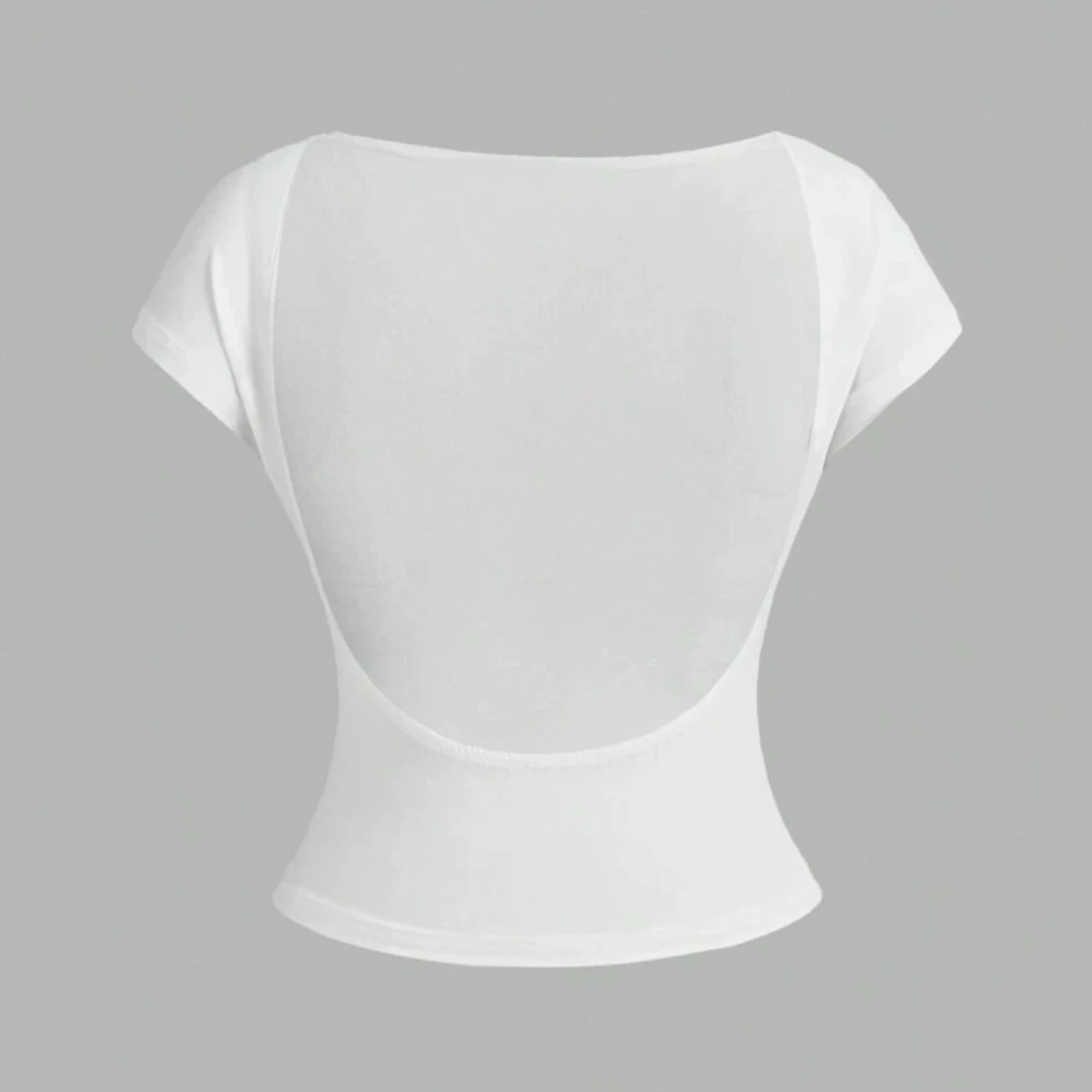 Vit kortärmad topp
