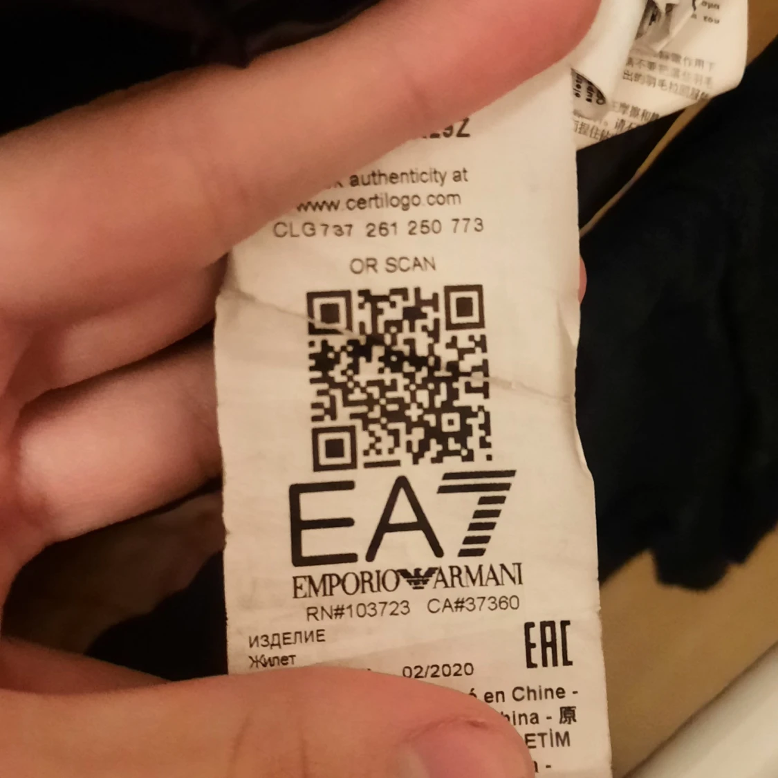 Svart dunväst från Emporio Armani - 90