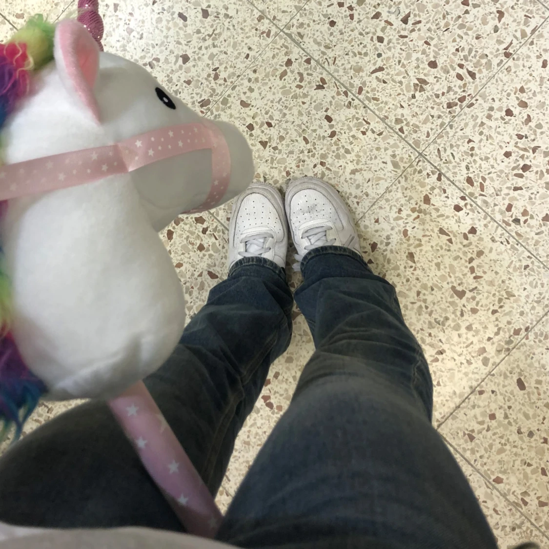 Blå bootcut jeans - 2