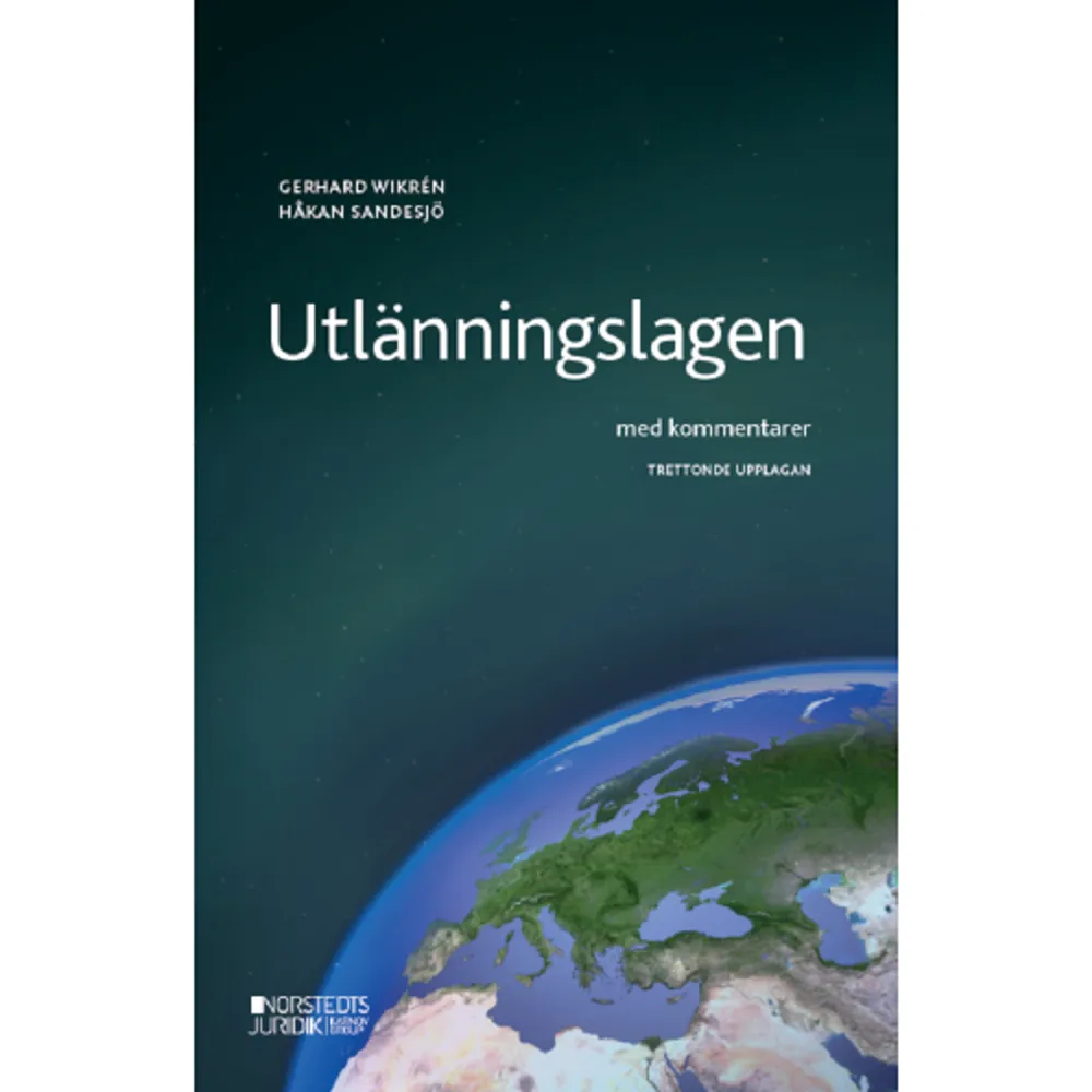 Utlänningslagen (2005:716) behandlar rätten för utlänningar att resa in i och vistas i Sverige och rätten att arbeta och studera här. Den innehåller också bestämmelser om avvisning och utvisning och i övrigt bestämmelser som är grundläggande för utlänningars rättsliga ställning. Lagens tillämpning regleras närmare i utlänningsförordningen och i föreskrifter som meddelas av Migrationsverket.Innehållet i den trettonde upplagan av denna lagkommentar är aktualiserat fram till den 1 oktober 2022. Efter publiceringen av den tolfte upplagan har lagen ändrats i åtskilliga avseenden. Det innebär bland annat att tidsbegränsade uppehållstillstånd numera är huvudregel och att permanent uppehållstillstånd endast kan beviljas om utlänningen har haft tidsbegränsat uppehållstillstånd i minst tre år och uppfyller vissa särskilda krav. Vidare har reglerna om arbetskraftsinvandring och utvisning på grund av brott reformerats.Utöver utlänningslagen redovisas i lagkommentaren fyra andra lagar, bland annat den upphävda lagen (2016:752) om tillfälliga begränsningar av möjligheten att få uppehållstillstånd i Sverige (den s.k. tillfälliga lagen) och lagen (2017:353) om uppehållstillstånd för studerande på gymnasial nivå. Vidare redogörs för EU-förordningar som är direkt tillämpliga i Sverige och andra rättsakter inom migrationsrätten, bland annat skyddsgrundsdirektivet, asylprocedurdirektivet, mottagandedirektivet och återvändandedirektivet.Migrationsöverdomstolen har alltsedan 2006 meddelat ett stort antal vägledande avgöranden i mål enligt utlänningslagen. Dessa avgöranden redovisas fram till utgången av september 2022. Vidare redovisas ett stort antal rättsfall från bland annat EU-domstolen och Europadomstolen.    Format Häftad   Omfång 1116 sidor   Språk Svenska   Förlag Norstedts Juridik   Utgivningsdatum 2022-12-27   Medverkande Gerhard Wikrén   ISBN 9789139025917  . Böcker.