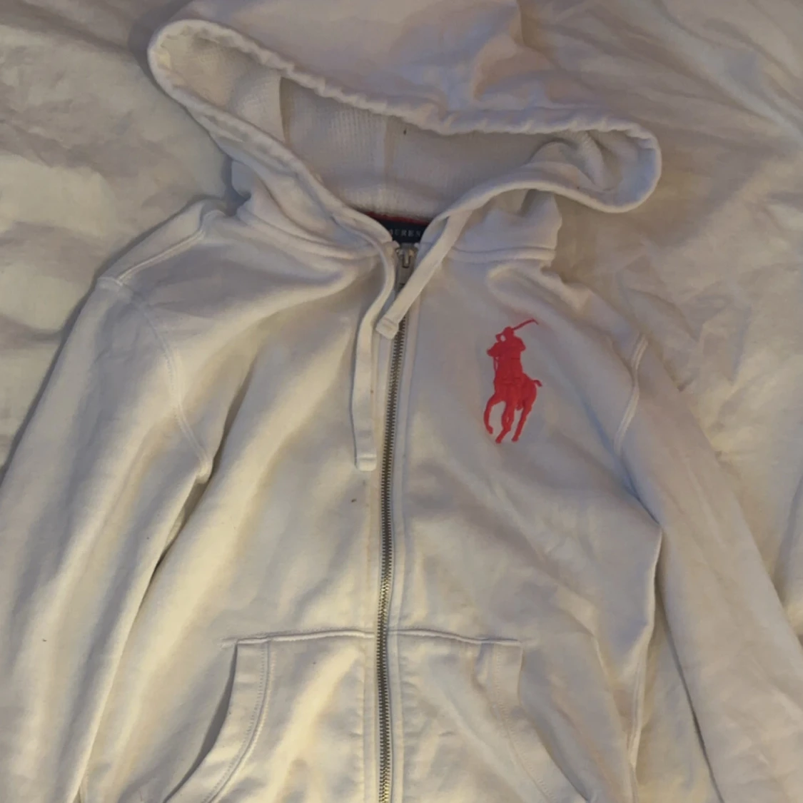 Vit hoodie från Ralph Lauren🪽🪽
