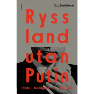  Friare, fredligare och rättvisare Vladimir Putin har lett Ryssland i snart tjugo år. Inrikes har landet utvecklats mot alltmer förtryck och statlig kontroll över både politik och ekonomi. Utrikes har Putin fört en allt aggressivare och mer militant rysk politik, i takt med att han odlat myten om Ryssland som en belägrad fästning omgiven av fiender i väst. I sin nya bok skildrar Stig Fredrikson initierat hur Putins auktoritära och korrupta styre är uppbyggt men också hur mycket bättre ett Ryssland utan Putin skulle vara. Han tror visserligen att Putin tänker sitta kvar så länge han kan, men anser att det ändå finns hopp om ett reformerat och mer demokratiskt Ryssland efter Putin, inte minst tack vare kraven från den unga generationen som tröttnat på de nuvarande ledarna och på putinismen. Stig Fredrikson är sedan decennier en framstående kännare av ryskt samhälle och politik. I en rad uppskattade böcker har han skildrat det moderna ryska samhället. Han var också nära vän med författaren och dissidenten Aleksander Solzjenitsyn. Boken om deras relation, Alexanders kurir Ett journalistliv i skuggan av det kalla kriget, finns nu i en fjärde upplaga. Han har även skrivit en tidigare bok om Vladimir Putin, Oligarken och presidenten Tvekampen mellan Chodorkovskij och Putin (2013), liksom böckerna Daterat Moskva Rysslands väg leder bort (2009) och Boris Jeltsin Reformatorn som inte nådde ända fram (2016).