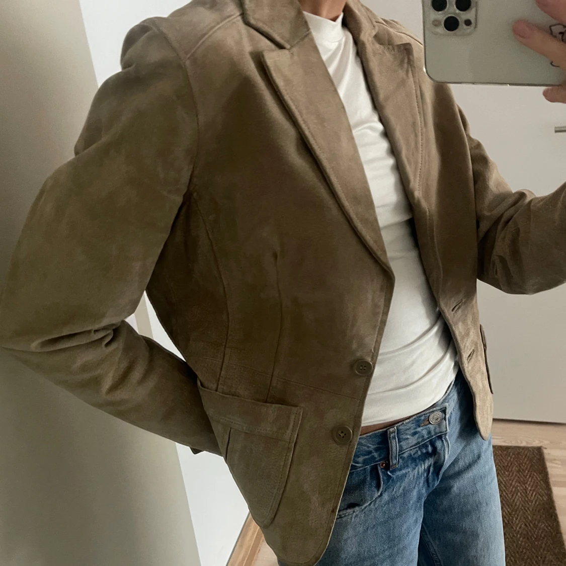 Suede blazer 