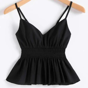 Topp - Svart topp/linne i storlek S