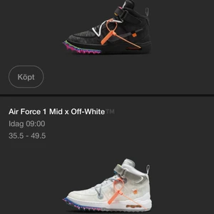 Nike Air Force 1 Mid X Off-White - Vunnit 2 par fräna skor från Nike SNKRS egna sida! Alltså aldrig använd och helt nya! I båda vit och svart! Pris kan diskuteras