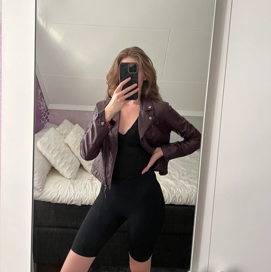 Skinnjacka (läderimitation) 